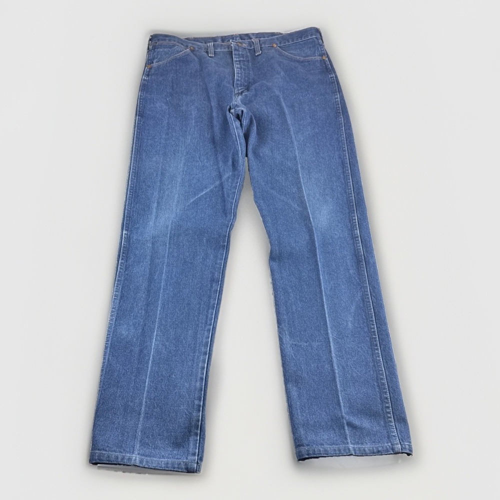 Wrangler Cowboy Cut Jeans Mens 38x36 Blue Denim 13MWZ Regular Fit Made in USA